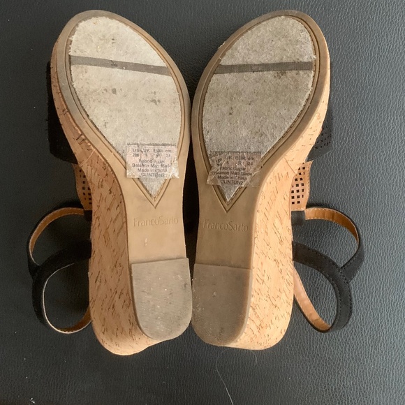 **SOLD** LIKE NEW Franco Sarto Wedge Sandals. Worn twice, size 7 - Picture 4 of 4